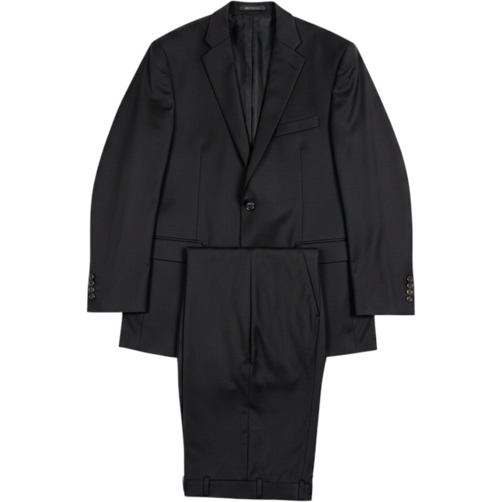 Lauren Ralph Lauren Suit Men's 42R 36x32 Black Wool Total Comfort 2PC Office